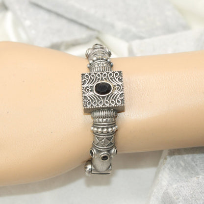 KARIGARI - ANTIQUE OXIDISED KADA - BLACK