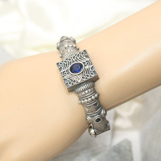 KARIGARI - ANTIQUE OXIDISED KADA - BLUE