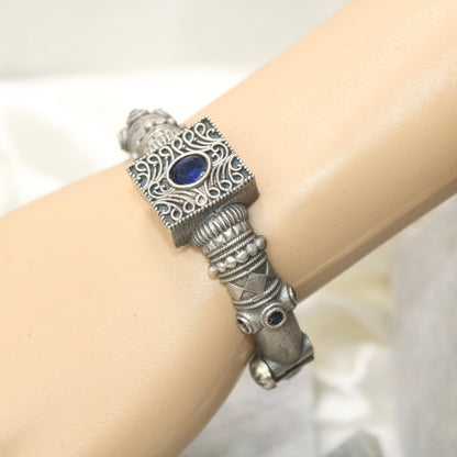 KARIGARI - ANTIQUE OXIDISED KADA - BLUE