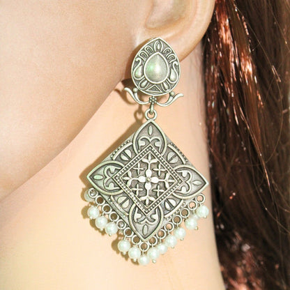 KARREGARI BOHO DANGLER-SILVER