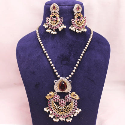 KASAK FUSION DUAL-TONE PENDANT SET