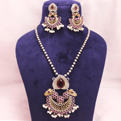 KASAK FUSION DUAL - TONE PENDANT SET
