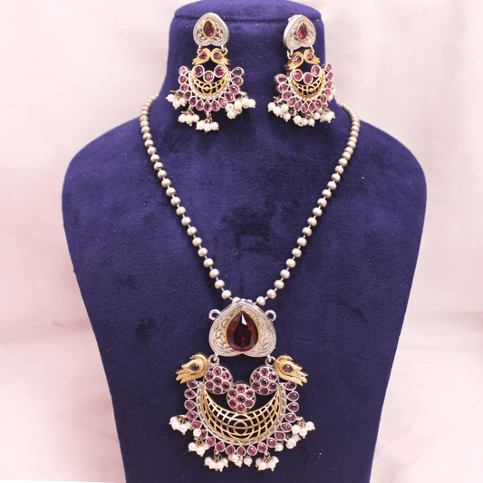 KASAK FUSION DUAL - TONE PENDANT SET