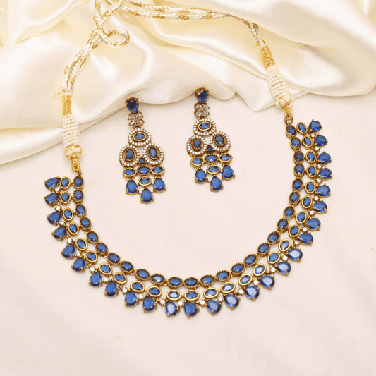 KASTURI NECKLACE SET - BLUE