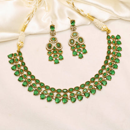 KASTURI NECKLACE SET-GREEN