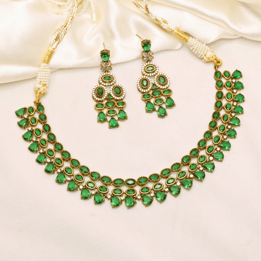 KASTURI NECKLACE SET - GREEN