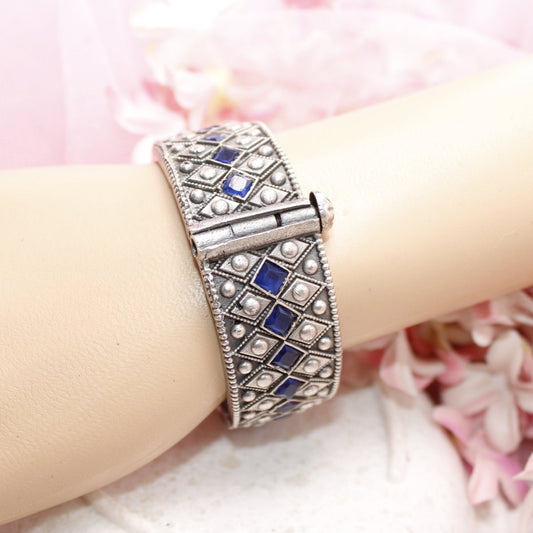 KAVERI - OXIDISED SILVER LOOK ALIKE KADA - BLUE