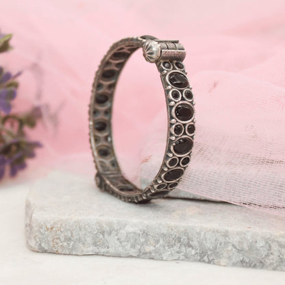 KESAR-OXIDISED SILVER LOOK ALIKE KADA-BLACK