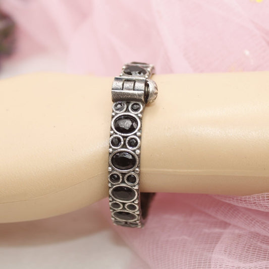 KESAR - OXIDISED SILVER LOOK ALIKE KADA - BLACK