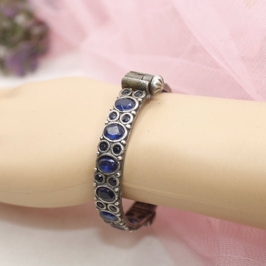 KESAR - OXIDISED SILVER LOOK ALIKE KADA - BLUE