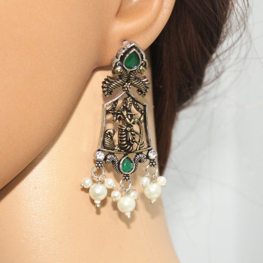 KRISHNA DUAL TONE JHUMKA - GREEN