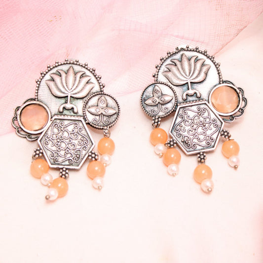 LOTUS FUSION EARRINGS - ORANGE