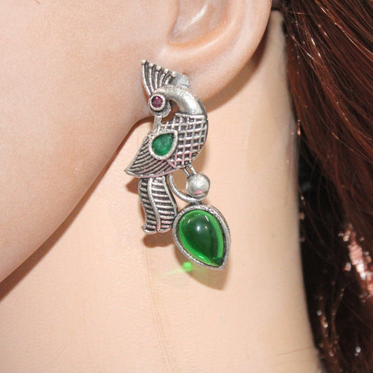 MAYUR MOH STUD - GREEN