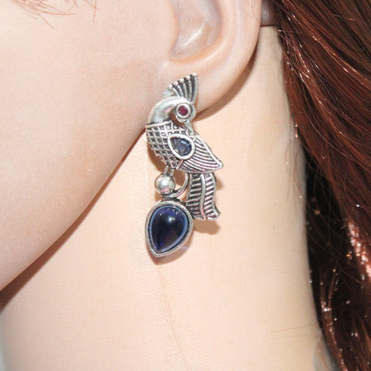 MAYUR MOH STUD-NAVY BLUE