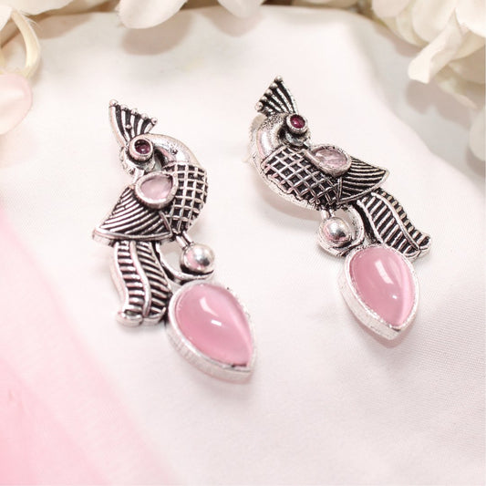 MAYUR MOH STUD - PINK