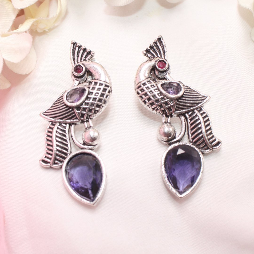 MAYUR MOH STUD-PURPLE