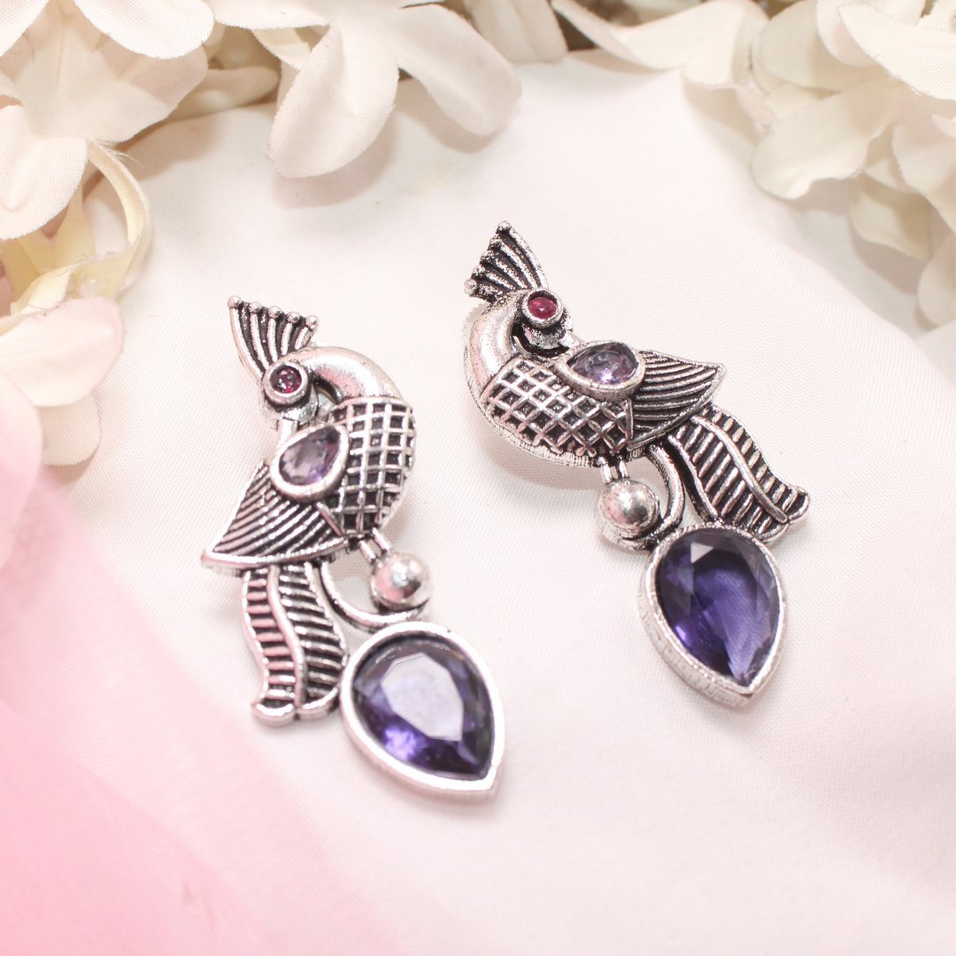 MAYUR MOH STUD - PURPLE