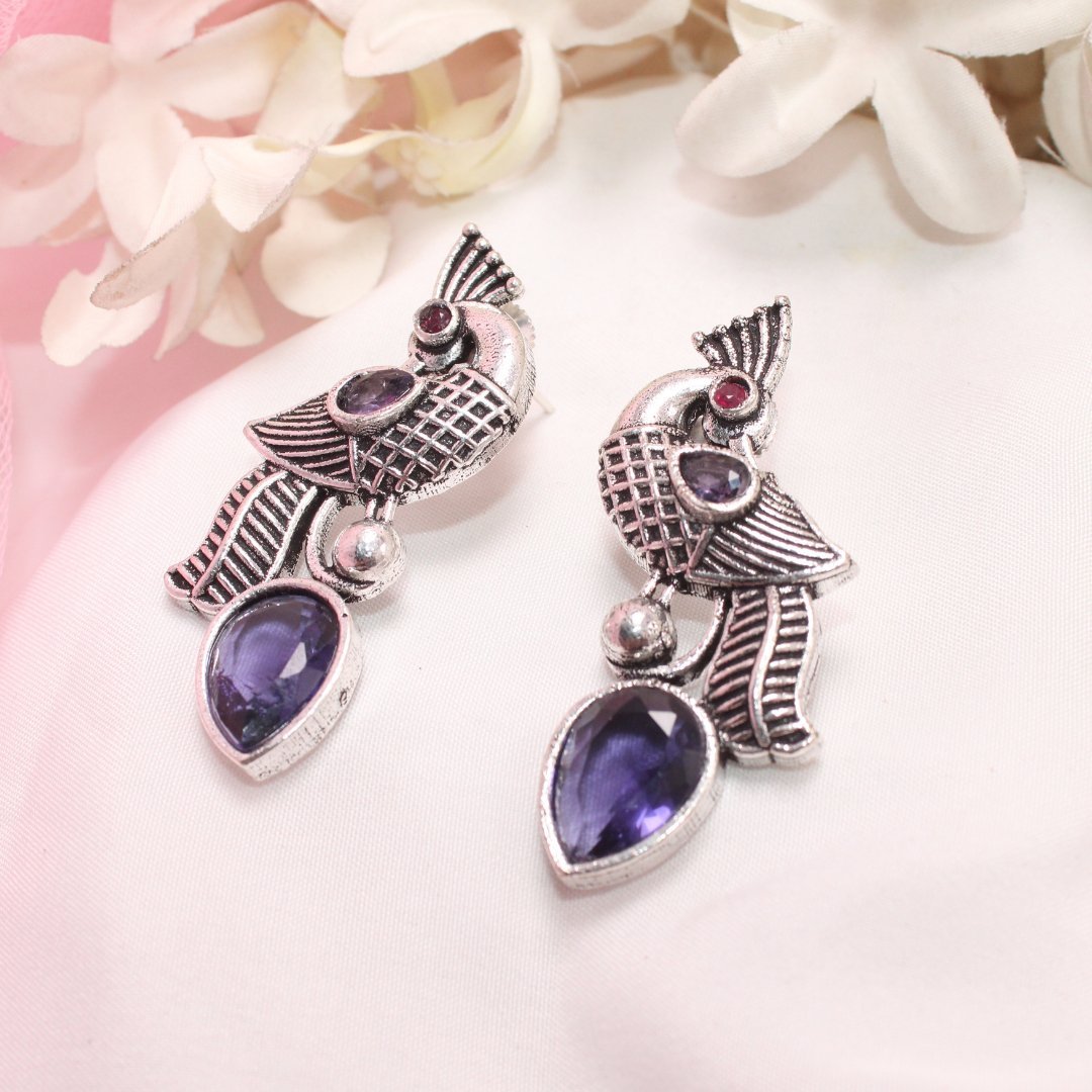 MAYUR MOH STUD - PURPLE