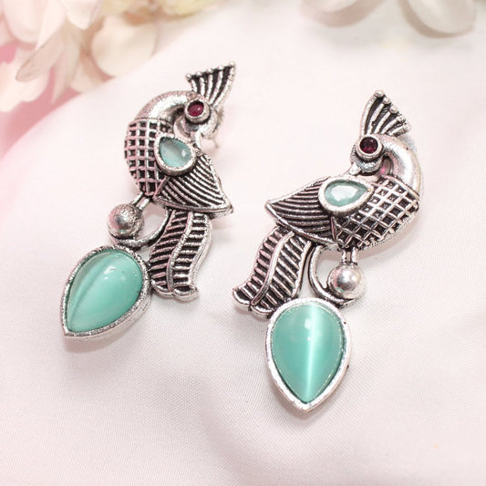 MAYUR MOH STUD - TURQUOISE