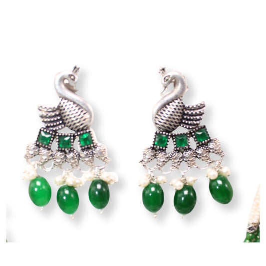 MAYURA PENDANT SET - GREEN