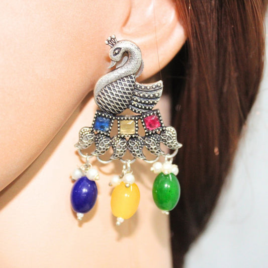 MAYURA PENDANT SET - MULTI COLOUR