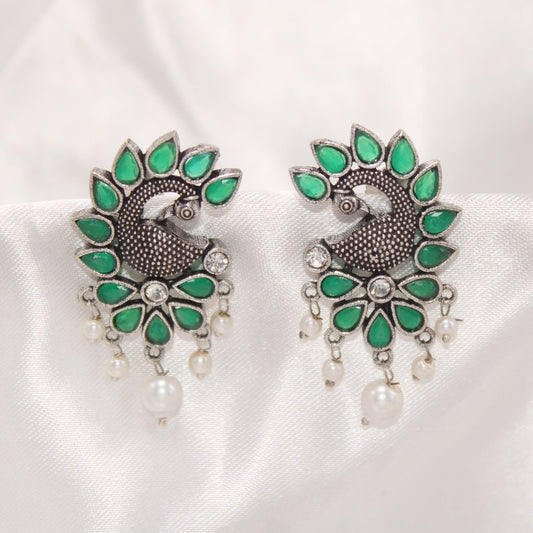 MAYURA STUD EARRING-GREEN