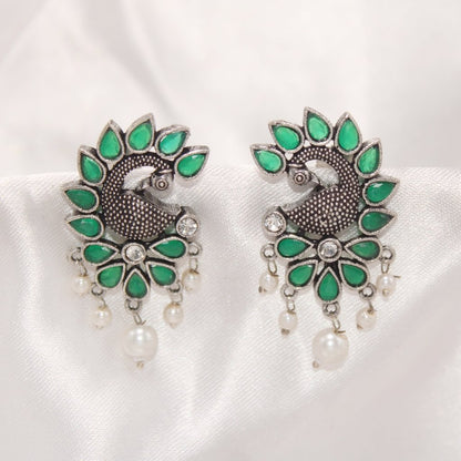MAYURA STUD EARRING - GREEN