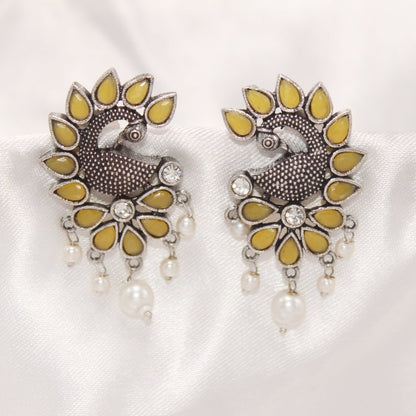 MAYURA STUD EARRING - YELLOW