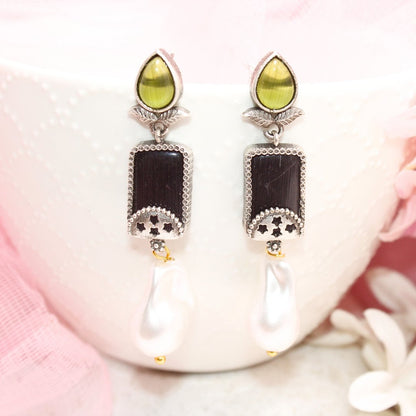 MONALISA STONE DANGLER - BLACK & YELLOW