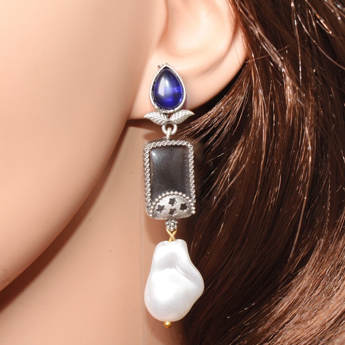 MONALISA STONE DANGLER-BLUE