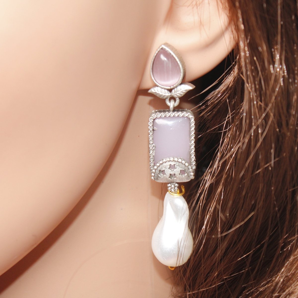 MONALISA STONE DANGLER-PINK