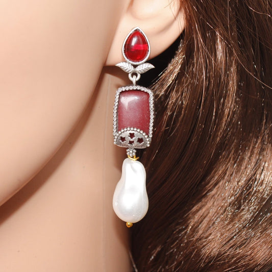 MONALISA STONE DANGLER-RED