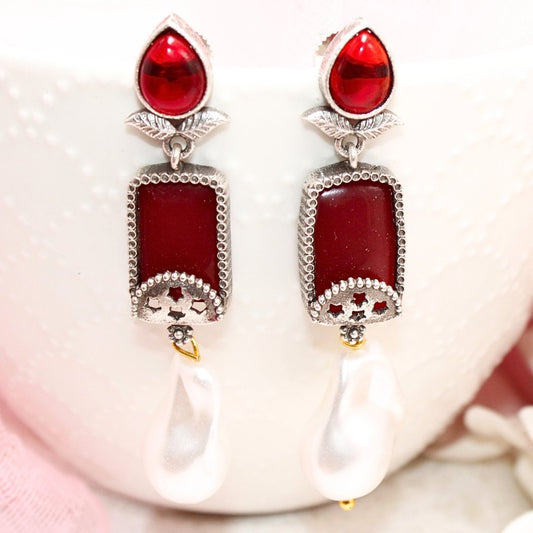 MONALISA STONE DANGLER-RED