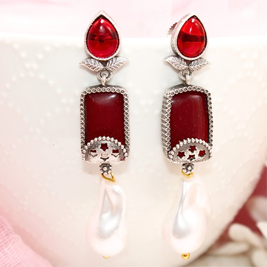 MONALISA STONE DANGLER-RED