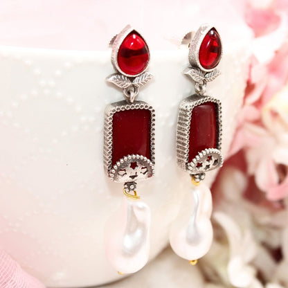 MONALISA STONE DANGLER-RED