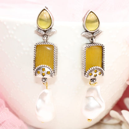 MONALISA STONE DANGLER - YELLOW