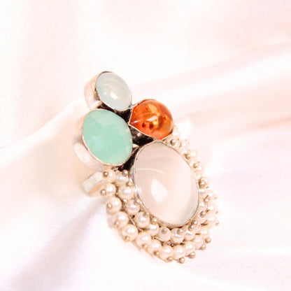 MONALISA STONE FUSION RING-WHITE