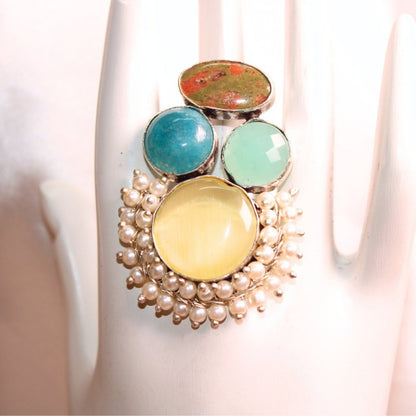 MONALISA STONE FUSION RING-YELLOW