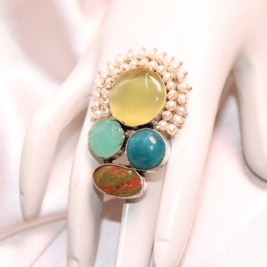 MONALISA STONE FUSION RING - YELLOW