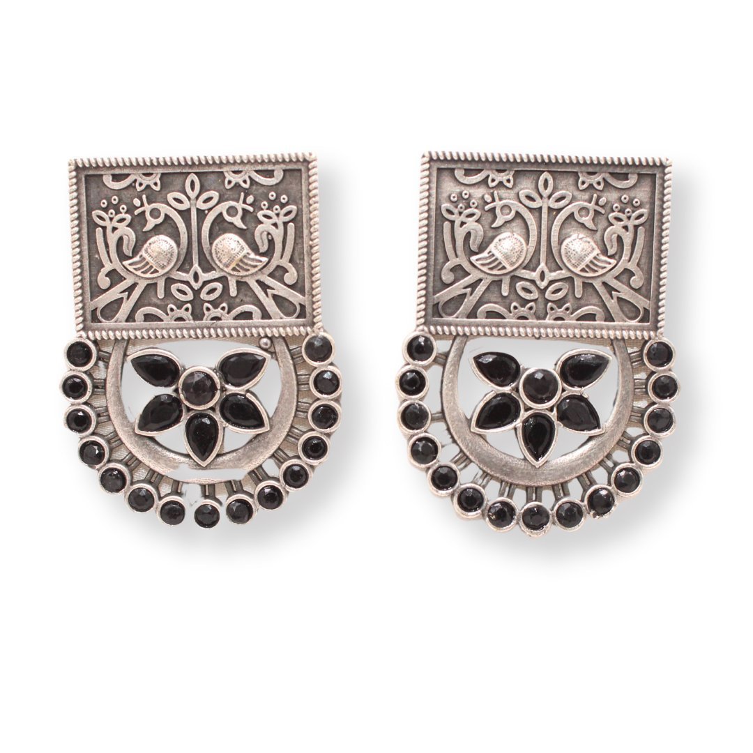 MOR JODA BIG STUD EARRING-BLACK