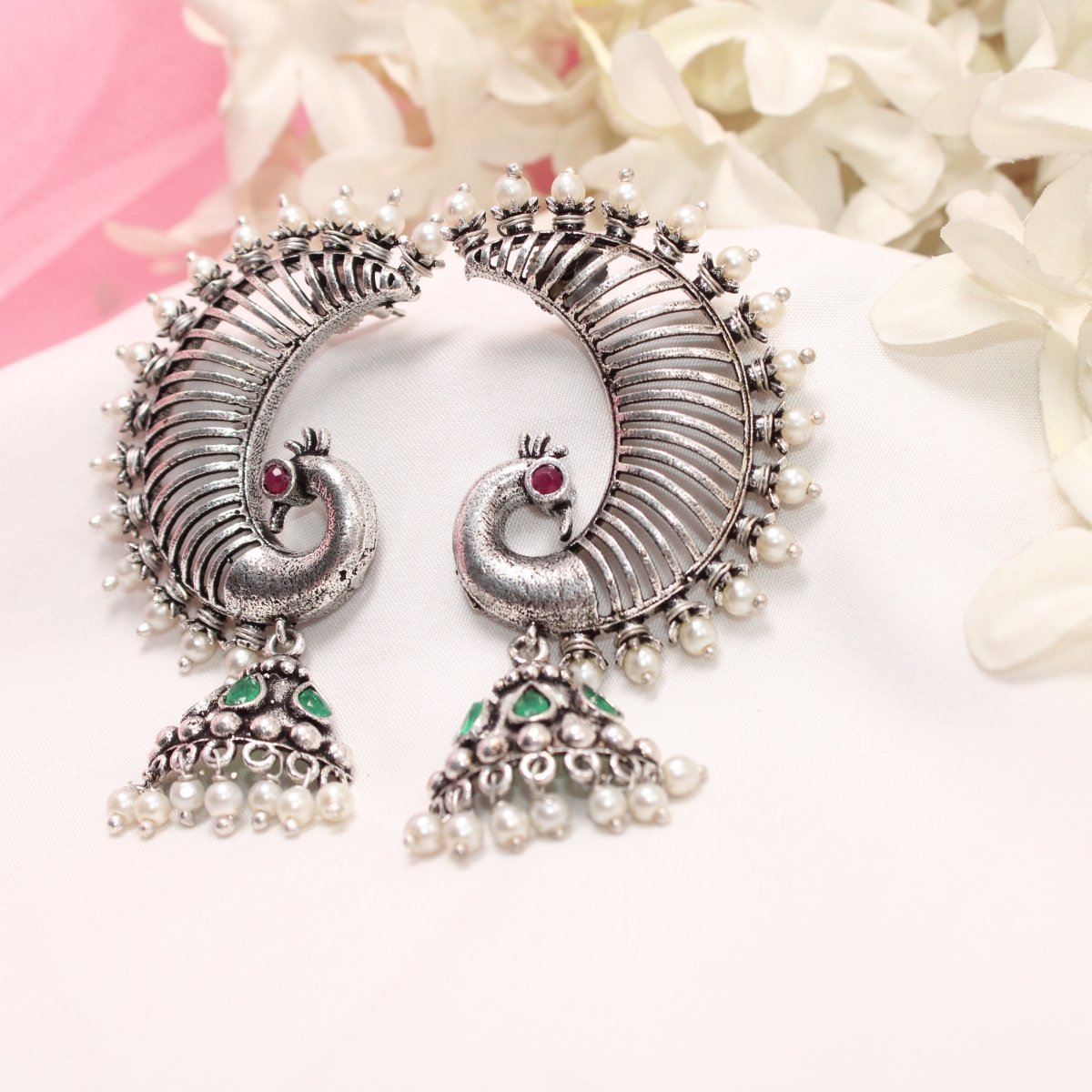 MOR KARNPHOOL EARRING -GREEN