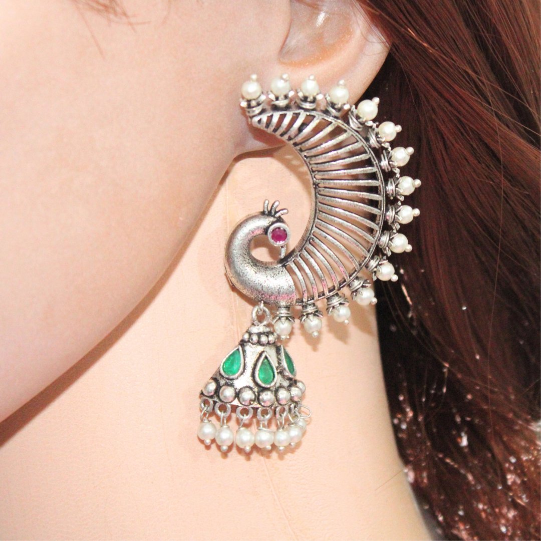 MOR KARNPHOOL EARRING - GREEN