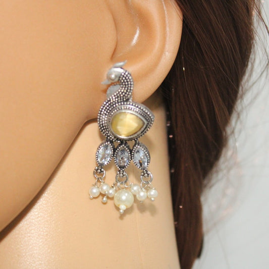 MORNI STUD EARRING-LIGHT BROWN