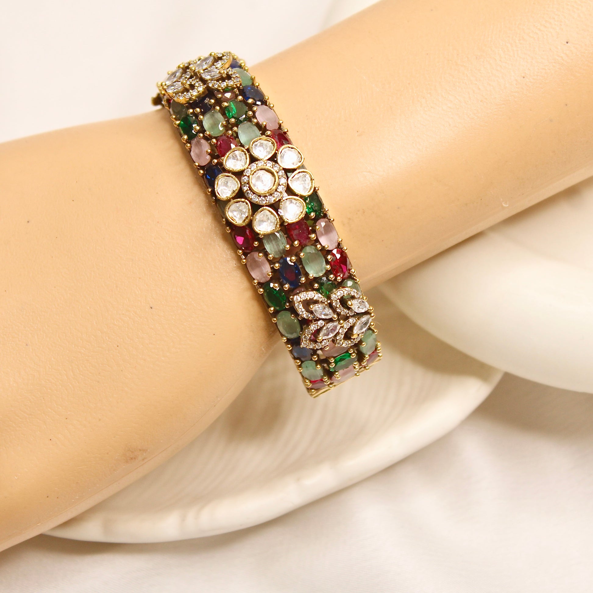 Multicolour Kundan Mosaic Kada – product view 11