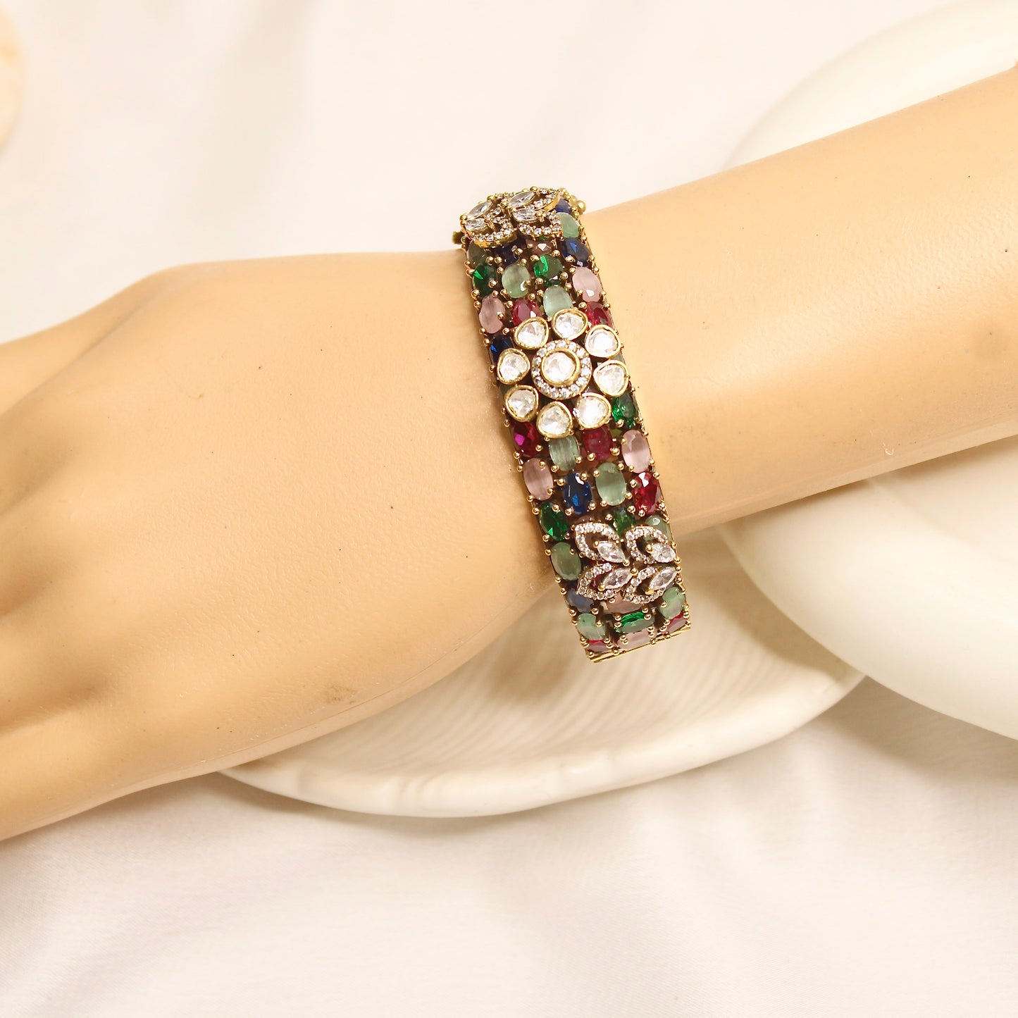 Multicolour Kundan Mosaic Kada – product view 12