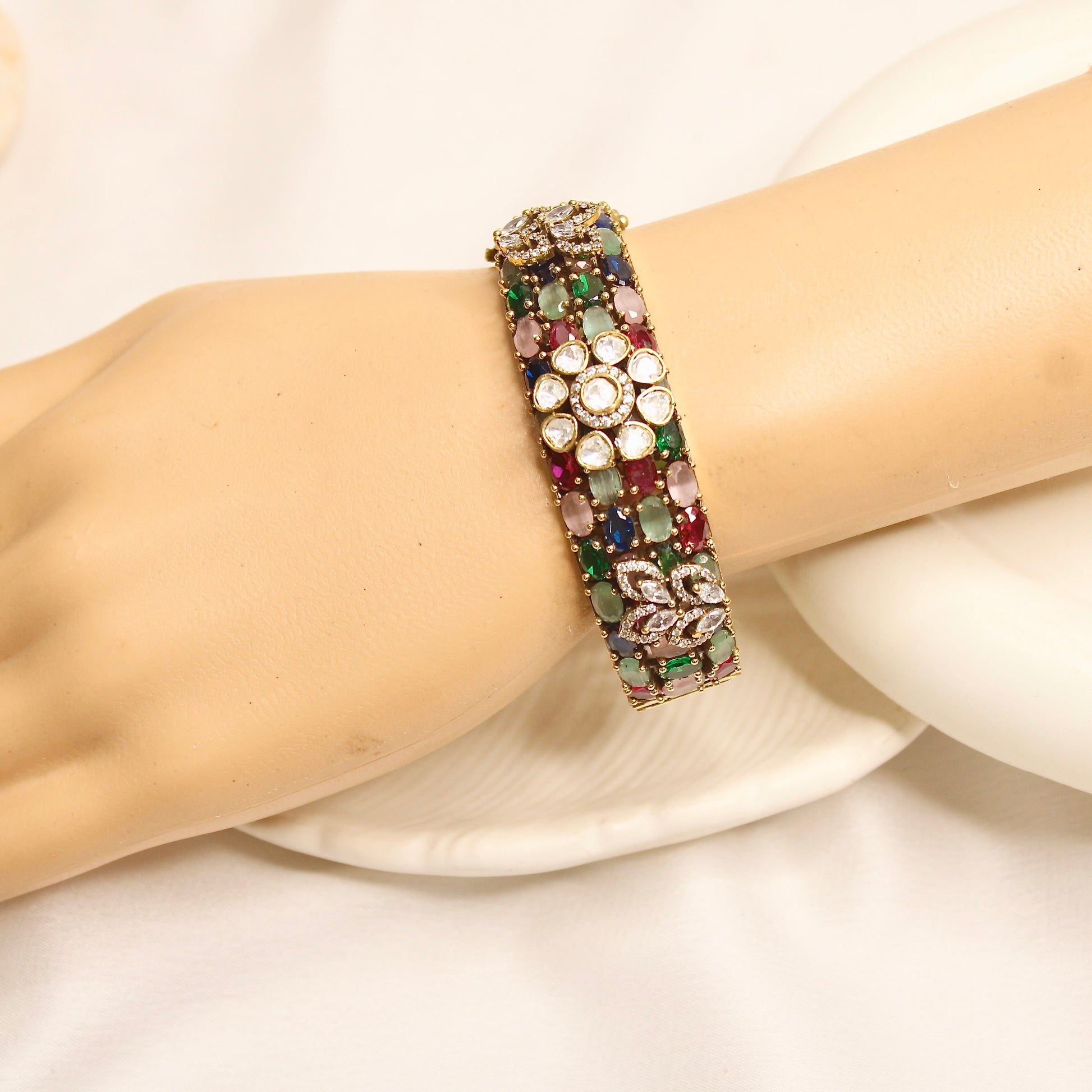 Multicolour Kundan Mosaic Kada – product view 12