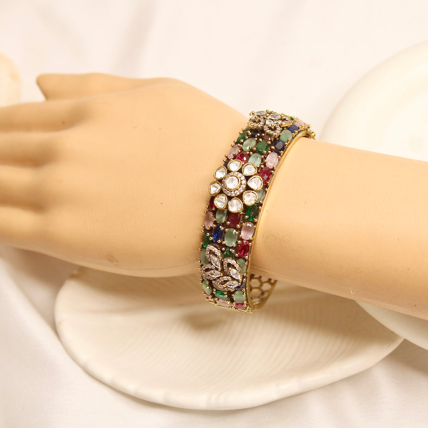 Multicolour Kundan Mosaic Kada – product view 13