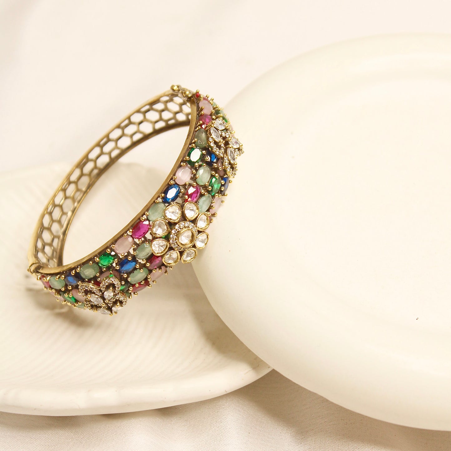 Multicolour Kundan Mosaic Kada – product view 8