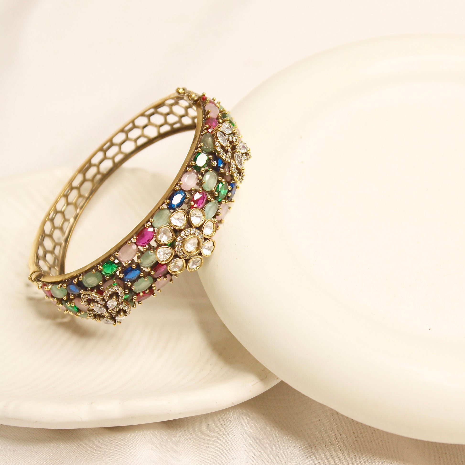 Multicolour Kundan Mosaic Kada – product view 8