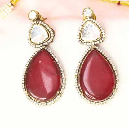 MULTIPLE POLKI DO LADI MULTI STONE NECKLACE SET